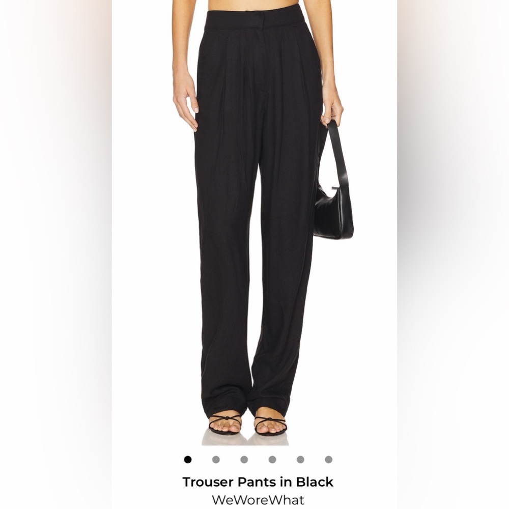 WeWoreWhat Black Linen Blend Trousers - New/Never Worn